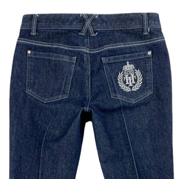 Tommy Hilfiger Spirit MidRise Skinny Leg Dark Wash Stretch Denim Jeans w/ Crest - Picture 3 of 16